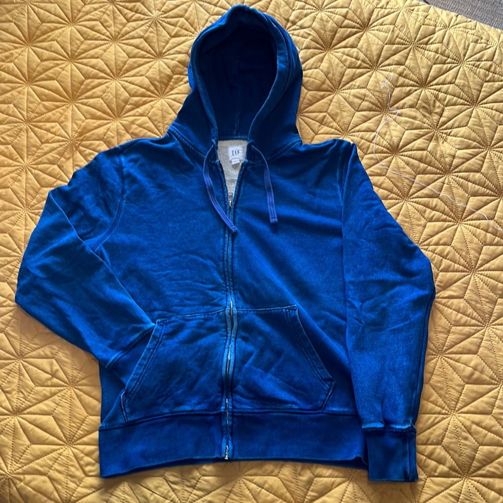 Mens Gap indigo hoodie